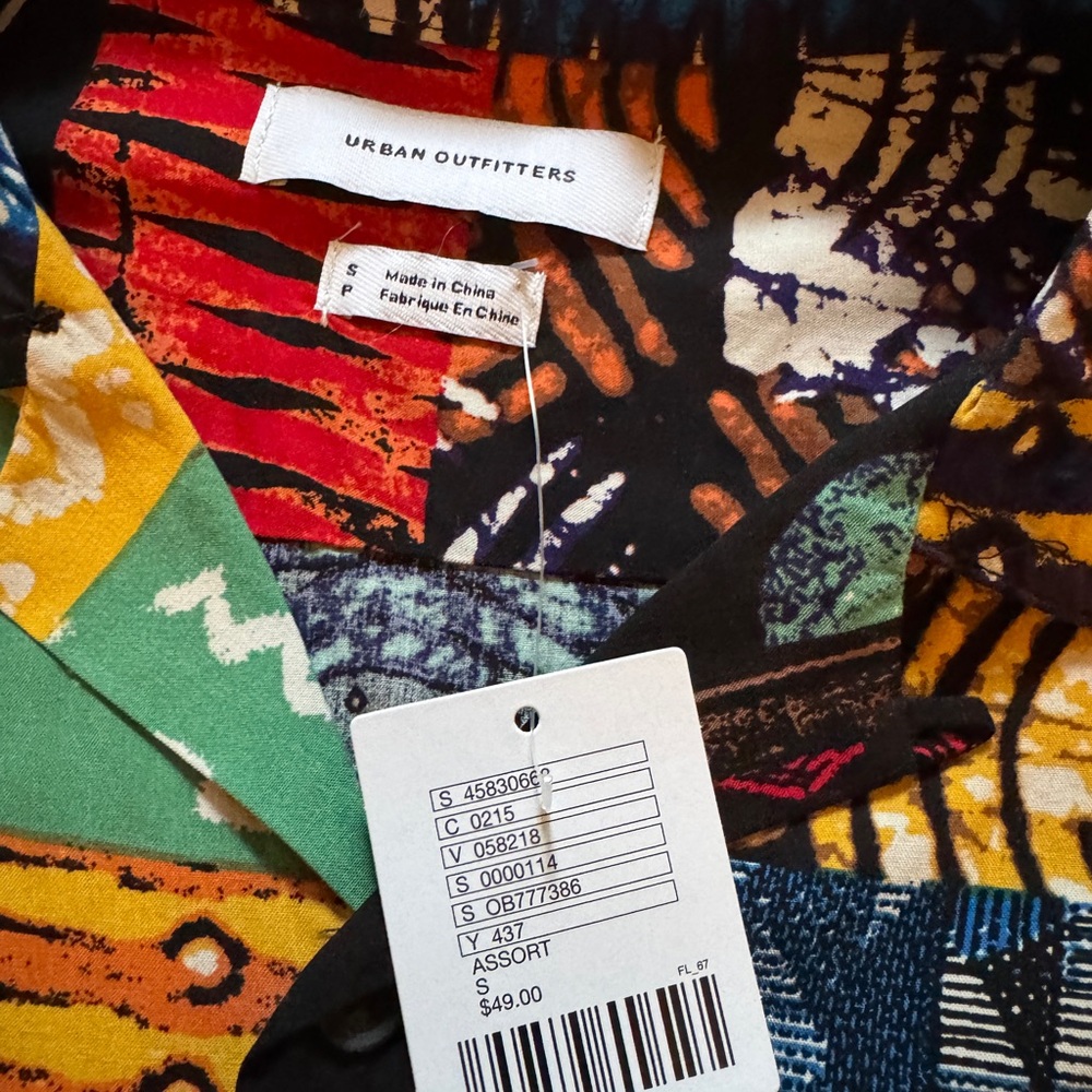 Urban Outfitters Multicolor Abstract Shirt